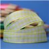 Order 10mm Gingham Ribbon- Lemon